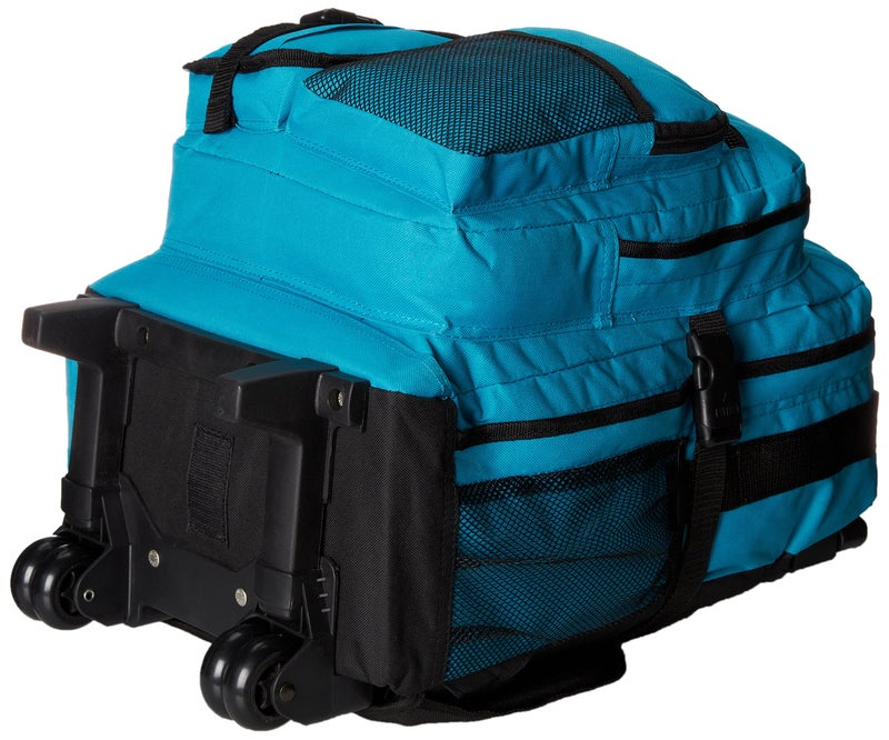 Everest Deluxe Wheeled Backpack, Turquoise, One Size - Image 3